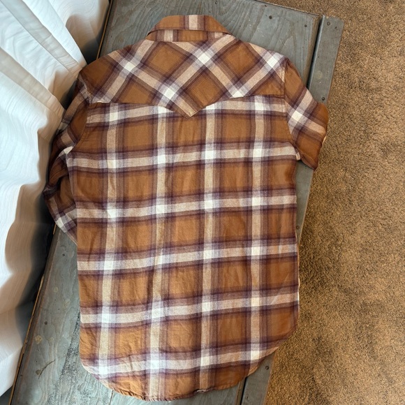 Wrangler Retro Men's Brown Plaid Shirt | size medium - Picture 3 of 6